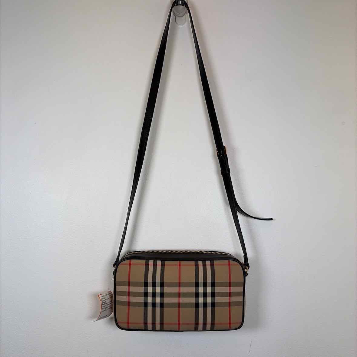 Pre-Owned Burberry Tan Multi Fabric Designer Handbag