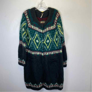 Pre-Owned Size M Free People Teal Multi Cardigan