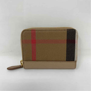 Pre-Owned Burberry Plaid Fabric Designer Wallet