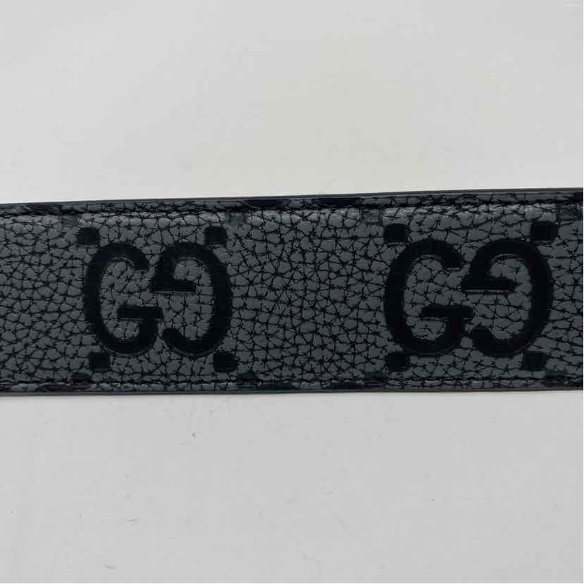 Pre-Owned Gucci Grey Leather Designer Belt