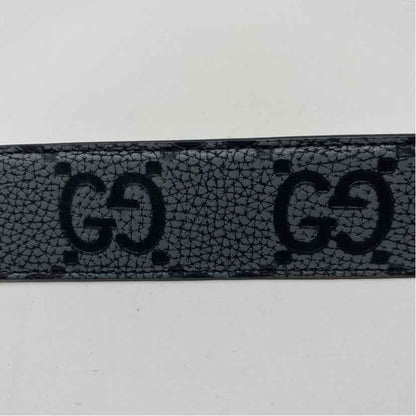 Pre-Owned Gucci Grey Leather Designer Belt