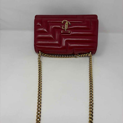 Pre-Owned Jimmy Choo Red Leather Designer Handbag