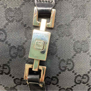Pre-Owned Gucci Black Canvas Designer Handbag