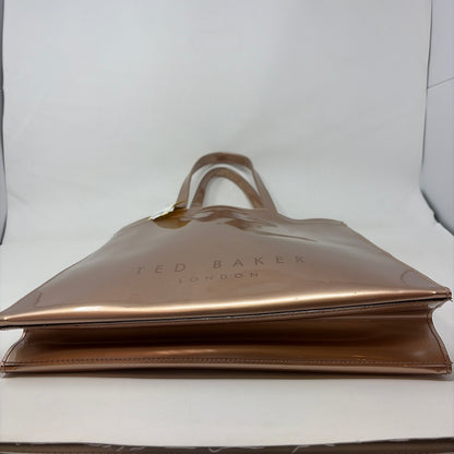 Pre-Owned Ted Baker Rose Gold Patent Handbag