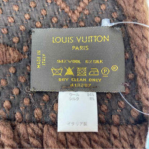 Pre-Owned Louis Vuitton Brown Knit Designer Scarf