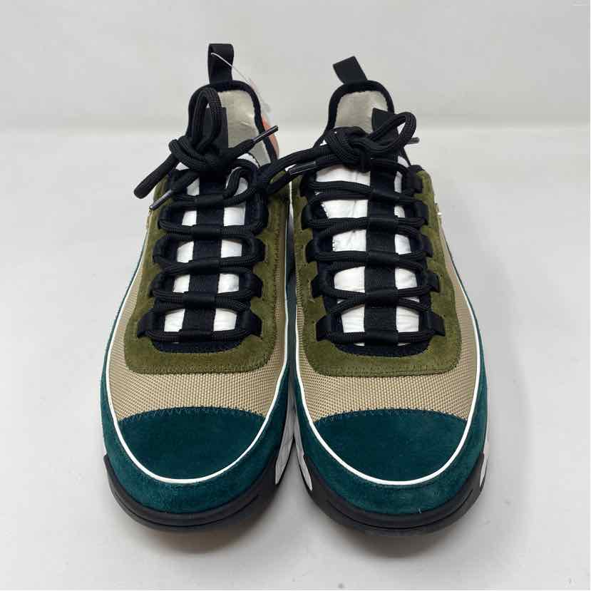 Pre-Owned Chanel Olive Suede Shoe Size 10.5 Designer Shoes