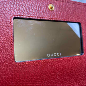 Pre-Owned Gucci Red Leather Designer Handbag