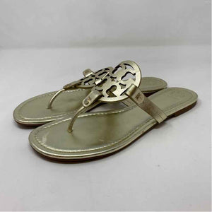 Pre-Owned Shoe Size 11 Tory Burch Gold Sandals