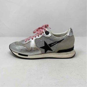 Pre-Owned Golden Goose Silver Leather Shoe Size 5.5 Designer Shoes