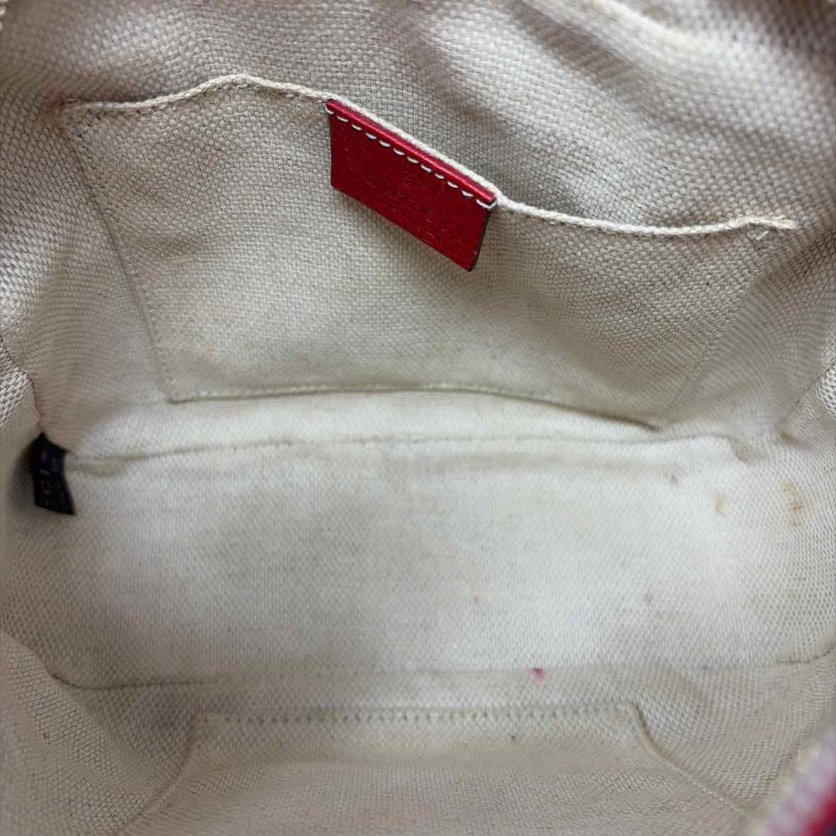 Pre-Owned Gucci Red Leather Designer Handbag