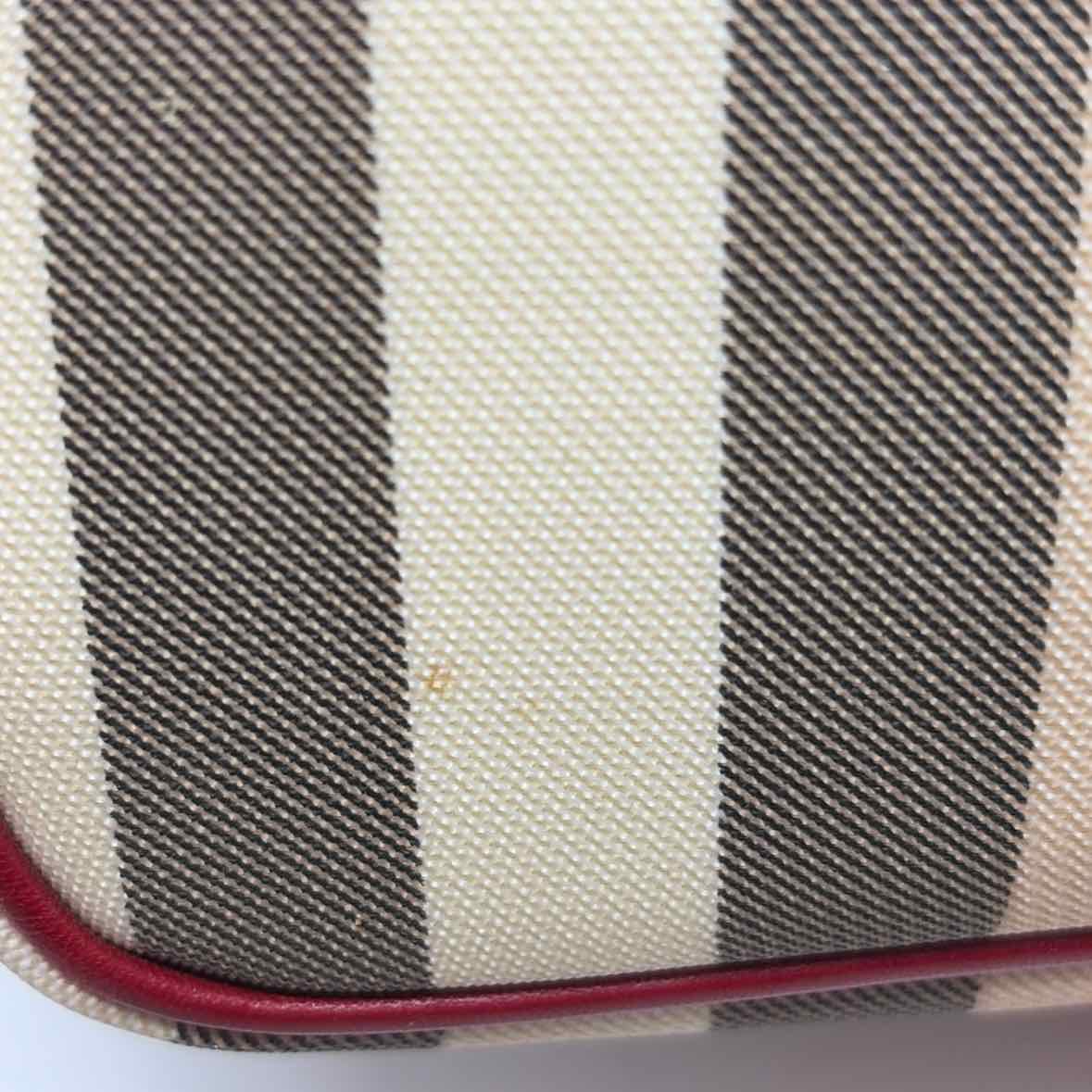 Pre-Owned Burberry Red Multi Coated Canvas Designer Handbag