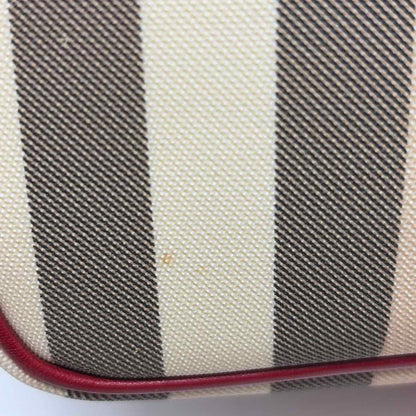Pre-Owned Burberry Red Multi Coated Canvas Designer Handbag