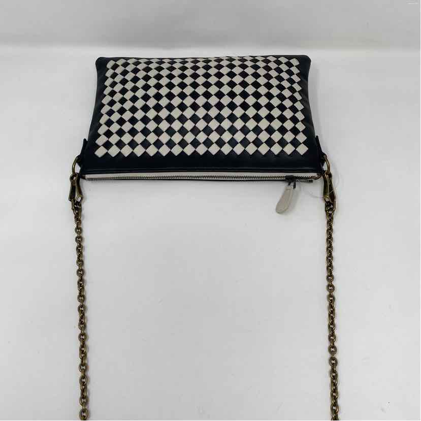 Pre-Owned Bottega Veneta Black/White Leather Designer Handbag