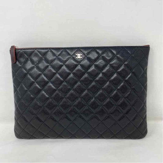 Pre-Owned Chanel Black Leather Designer Handbag