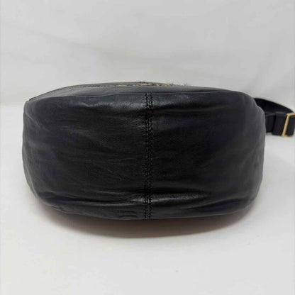 Pre-Owned Badgley Mischka Black Print Leather Handbag