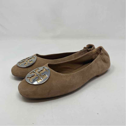 Pre-Owned Shoe Size 8 Tory Burch Tan Flats