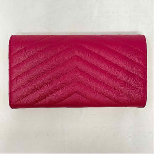 Pre-Owned Saint Laurent Pink Leather Designer Wallet