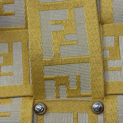 Pre-Owned Fendi Yellow Canvas Designer Handbag
