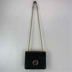 Pre-Owned Gucci Black Leather Designer Handbag