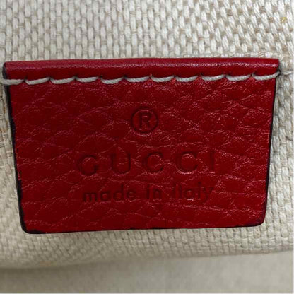Pre-Owned Gucci Red Leather Designer Handbag