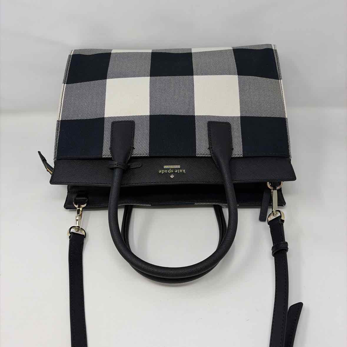 Pre-Owned Kate Spade Black/White Leather Handbag