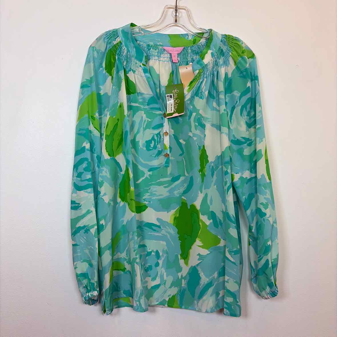 Pre-Owned Size M Lilly Pulitzer Teal Multi Top