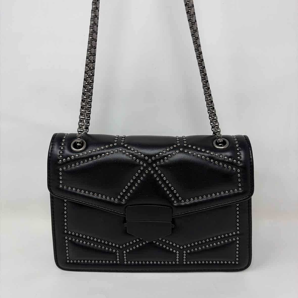 Pre-Owned Boutique Black Pleather Handbag