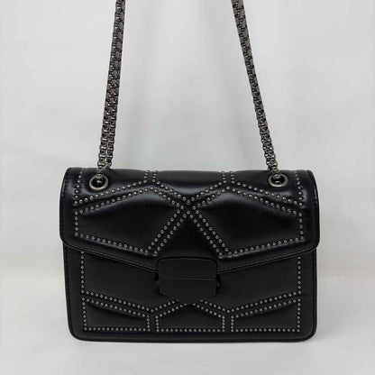 Pre-Owned Boutique Black Pleather Handbag