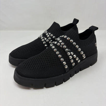 Pre-Owned Shoe Size 7.5 Bernie Mev Black Sneaker