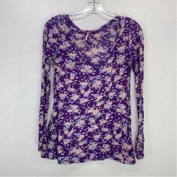 Pre-Owned Size M Free People Purple Floral Top