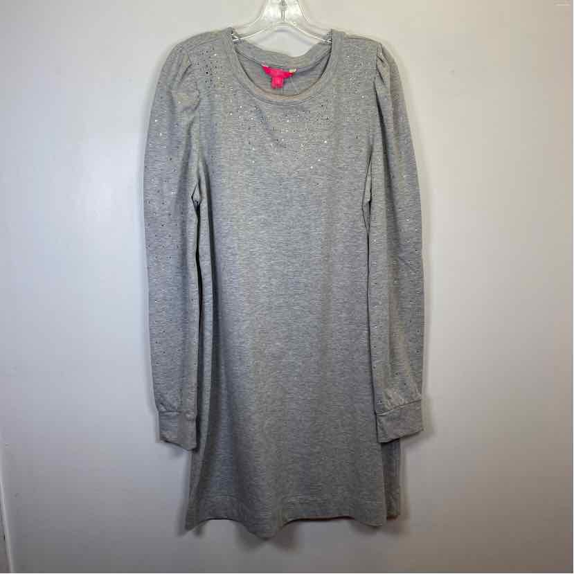 Pre-Owned Size XL Lilly Pulitzer Gray Casual Dress