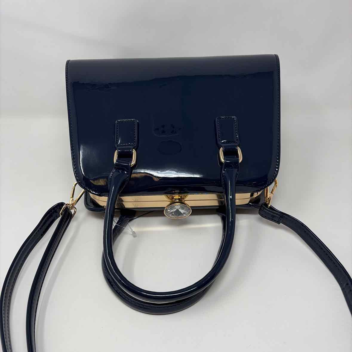 Navy Patent Handbag