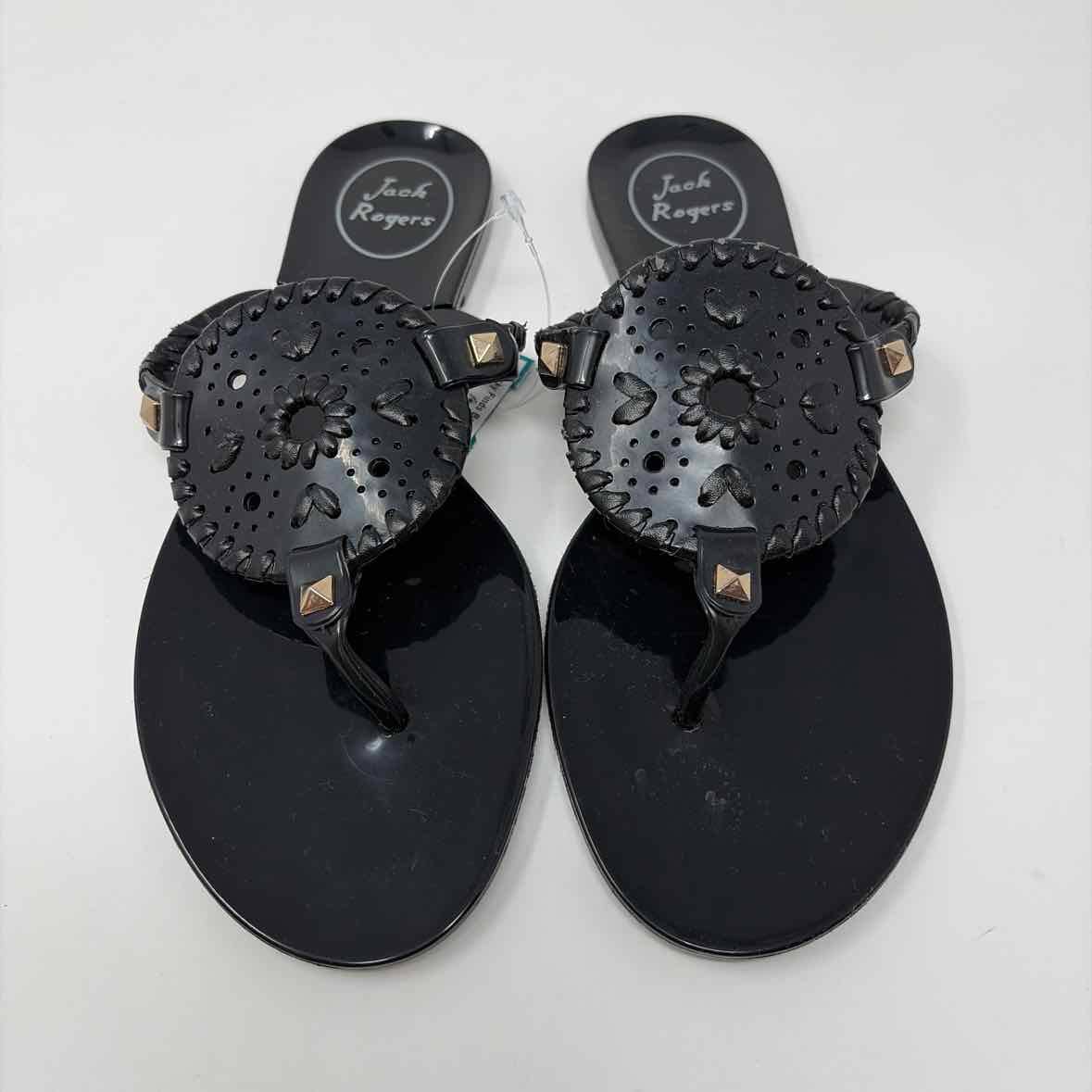 Pre-Owned Shoe Size 6 Jack Rogers Black Sandals