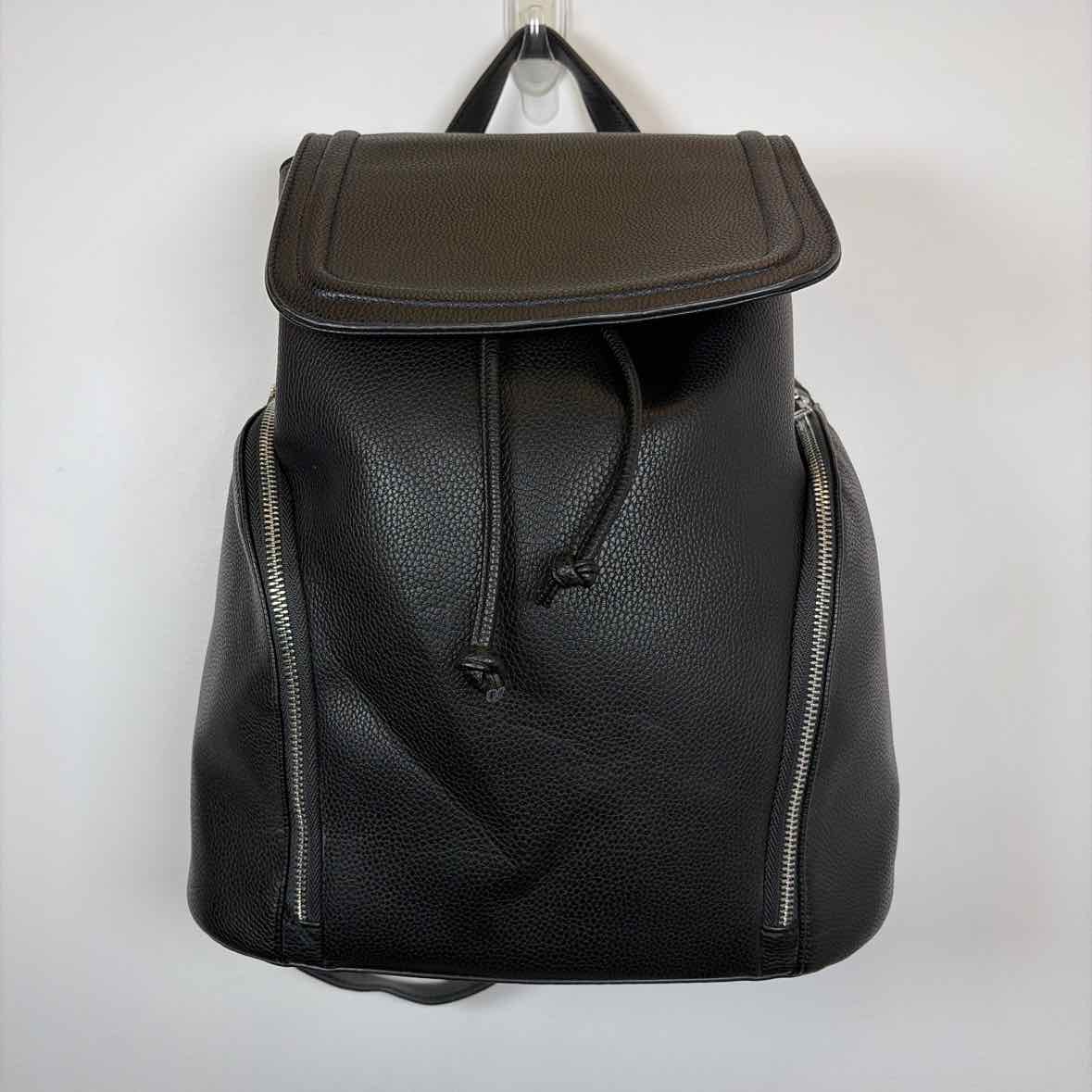 Pre-Owned Aqua Black Leather Handbag