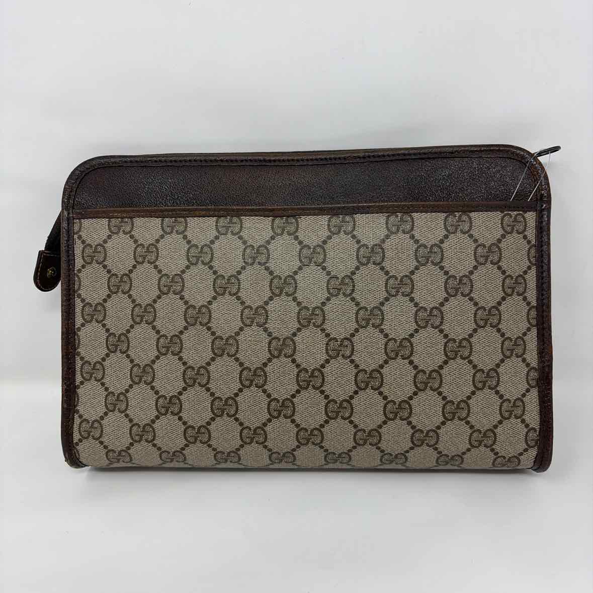 Pre-Owned Gucci Brown Leather Designer Handbag