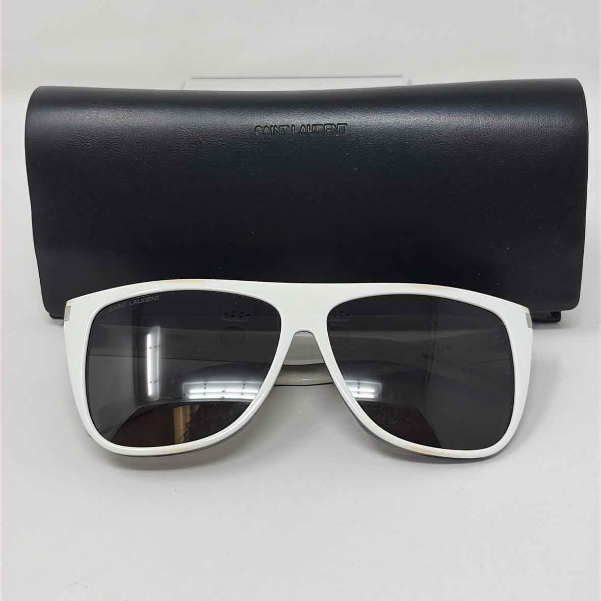 Pre-Owned Saint Laurent White Plastic Designer Sunglasses