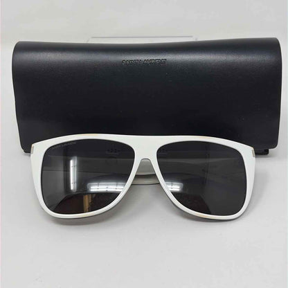 Pre-Owned Saint Laurent White Plastic Designer Sunglasses