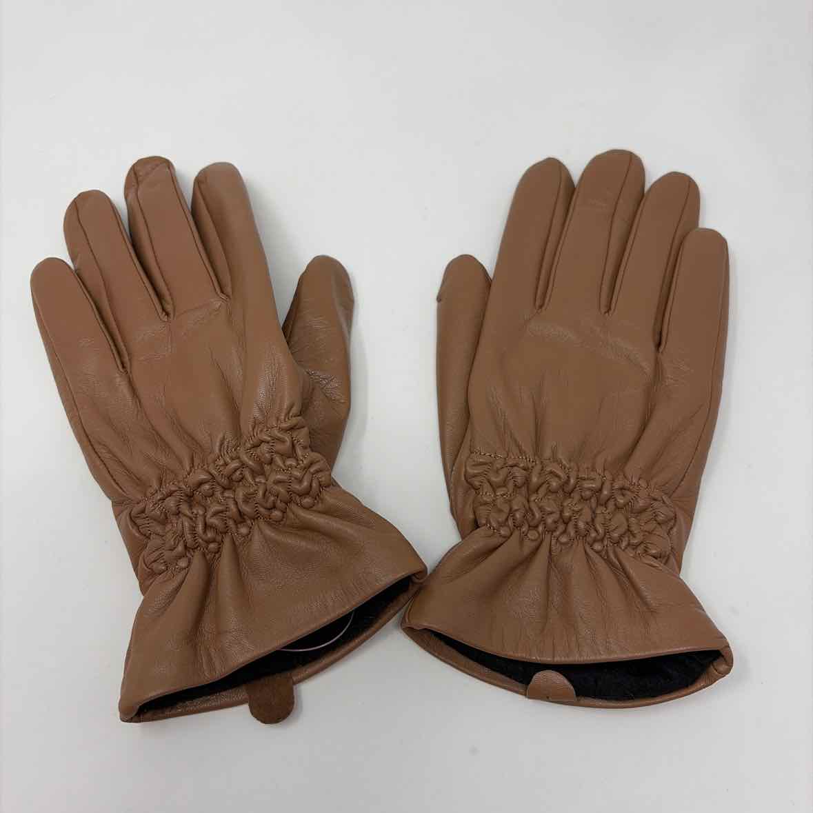 Pre-Owned GSG Tan Leather Gloves