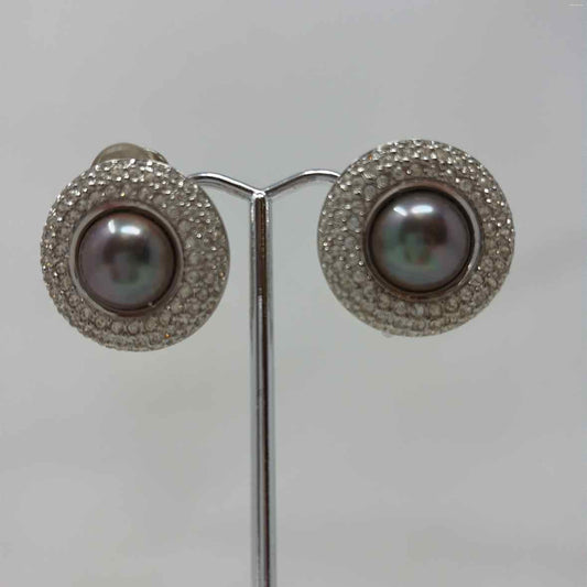 Pre-Owned Christian Dior Grey Pearls Designer Jewelry