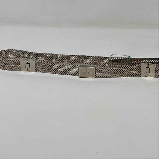 Pre-Owned Gucci Silver Metal Designer Belt