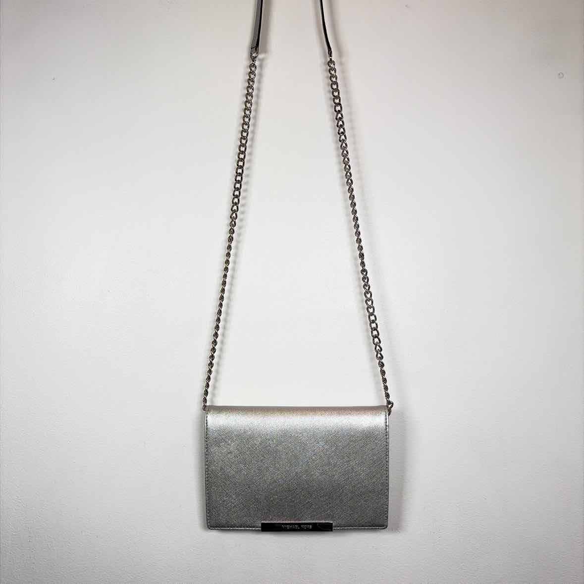 Pre-Owned Michael Kors Silver Coated Canvas Handbag