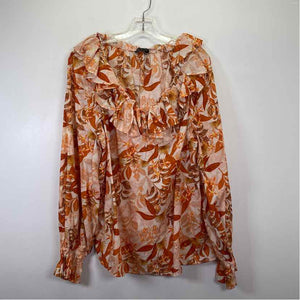 Pre-Owned Size XXL INC Orange Floral Top