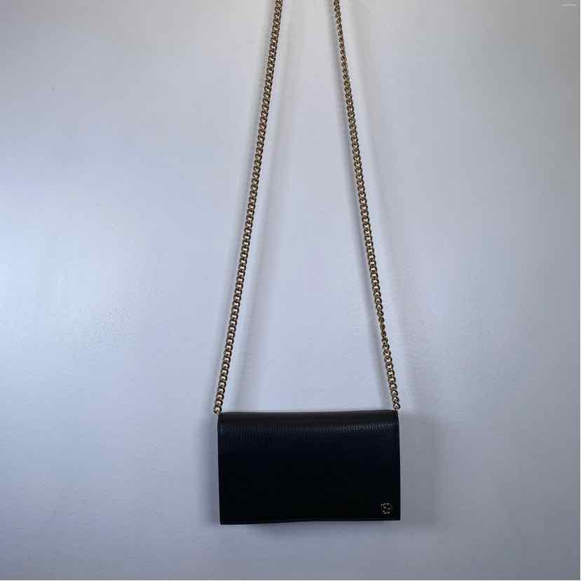 Pre-Owned Gucci Black Leather Designer Handbag