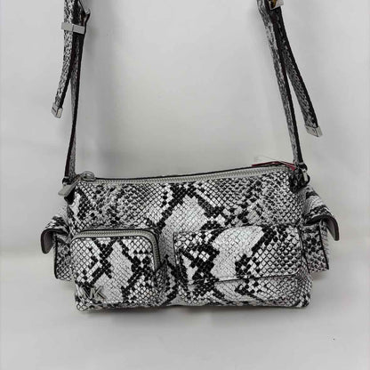 Pre-Owned Michael Kors Black/White Leather Handbag