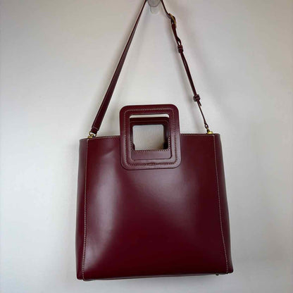 Pre-Owned Staud Burgundy Leather Handbag