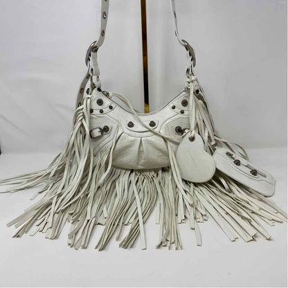 Pre-Owned Balenciaga White Leather Designer Handbag