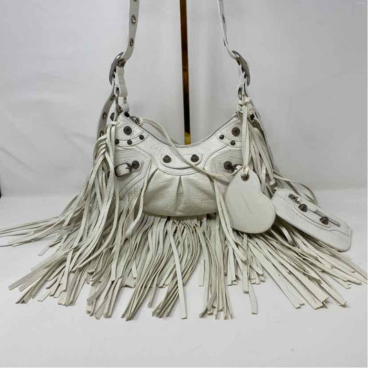 Pre-Owned Balenciaga White Leather Designer Handbag