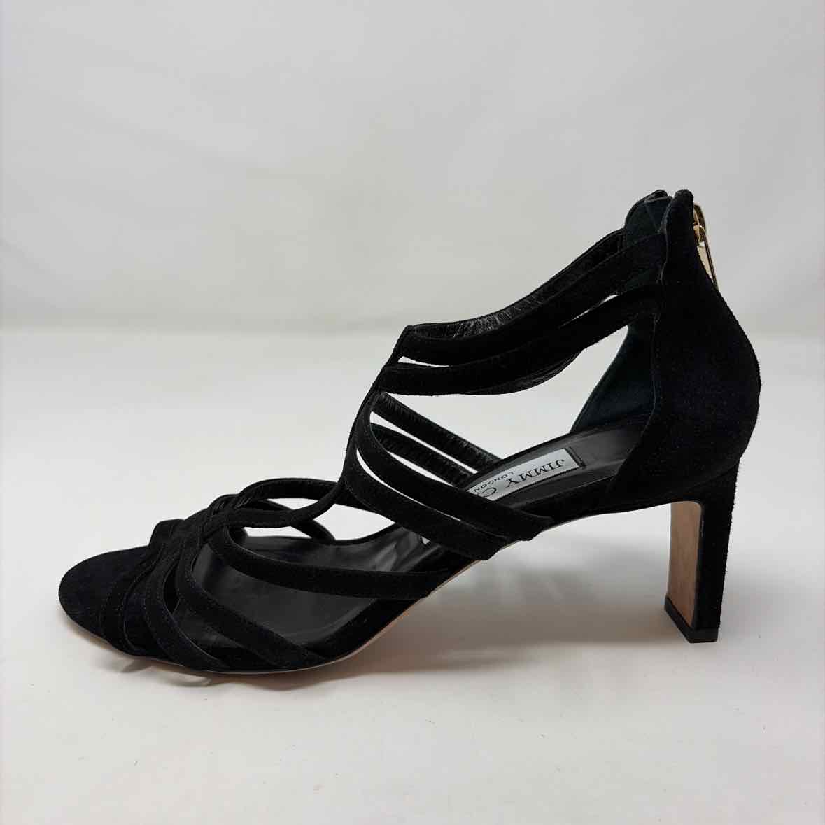 Pre-Owned Jimmy Choo Black Suede Shoe Size 7.5 Designer Shoes