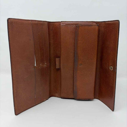 Pre-Owned Louis Vuitton Brown Leather Designer Wallet