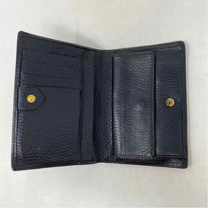 Pre-Owned Versace Black Leather Designer Wallet